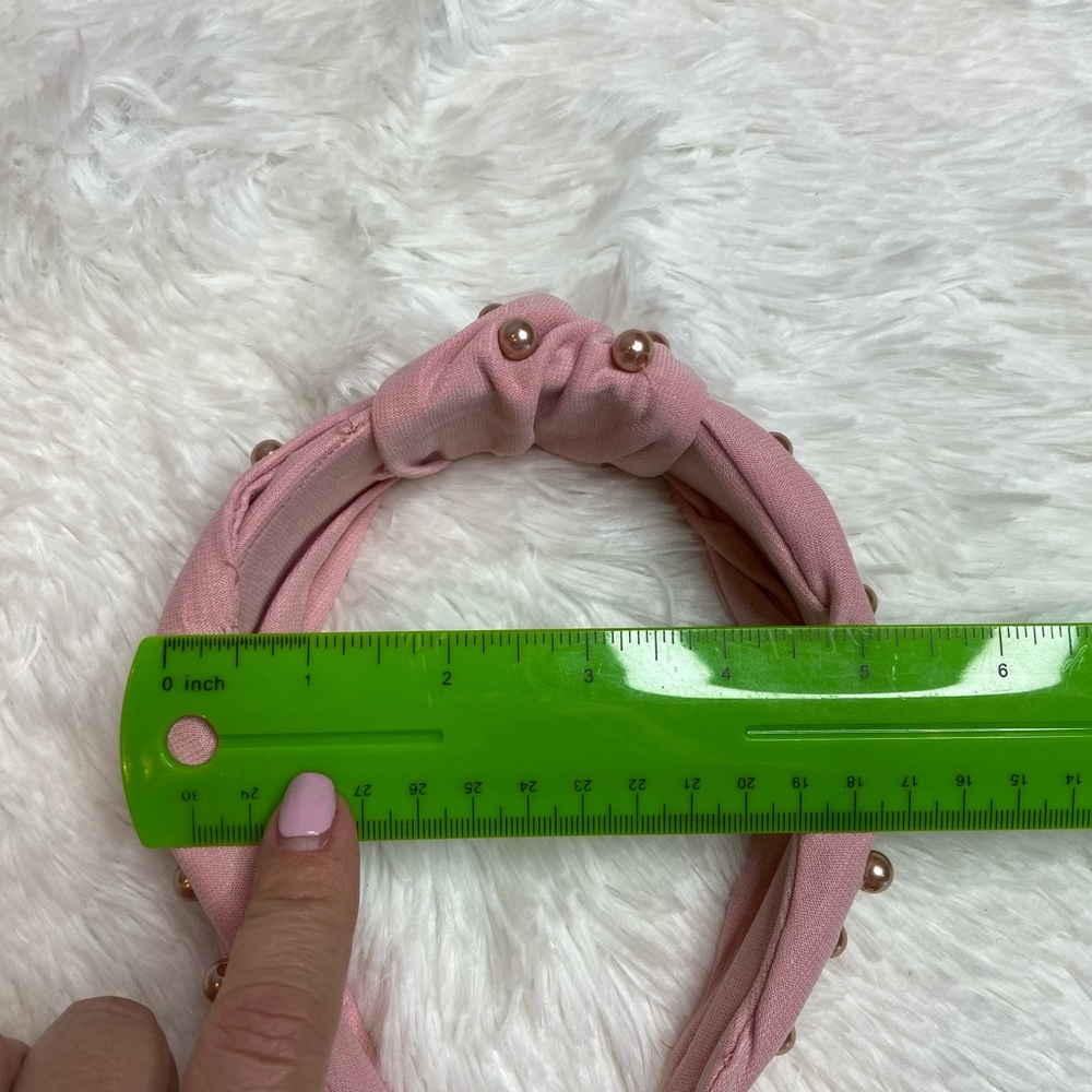 HANDMADE Blush Embellished Twist Knot Headband - Picture 10 of 10